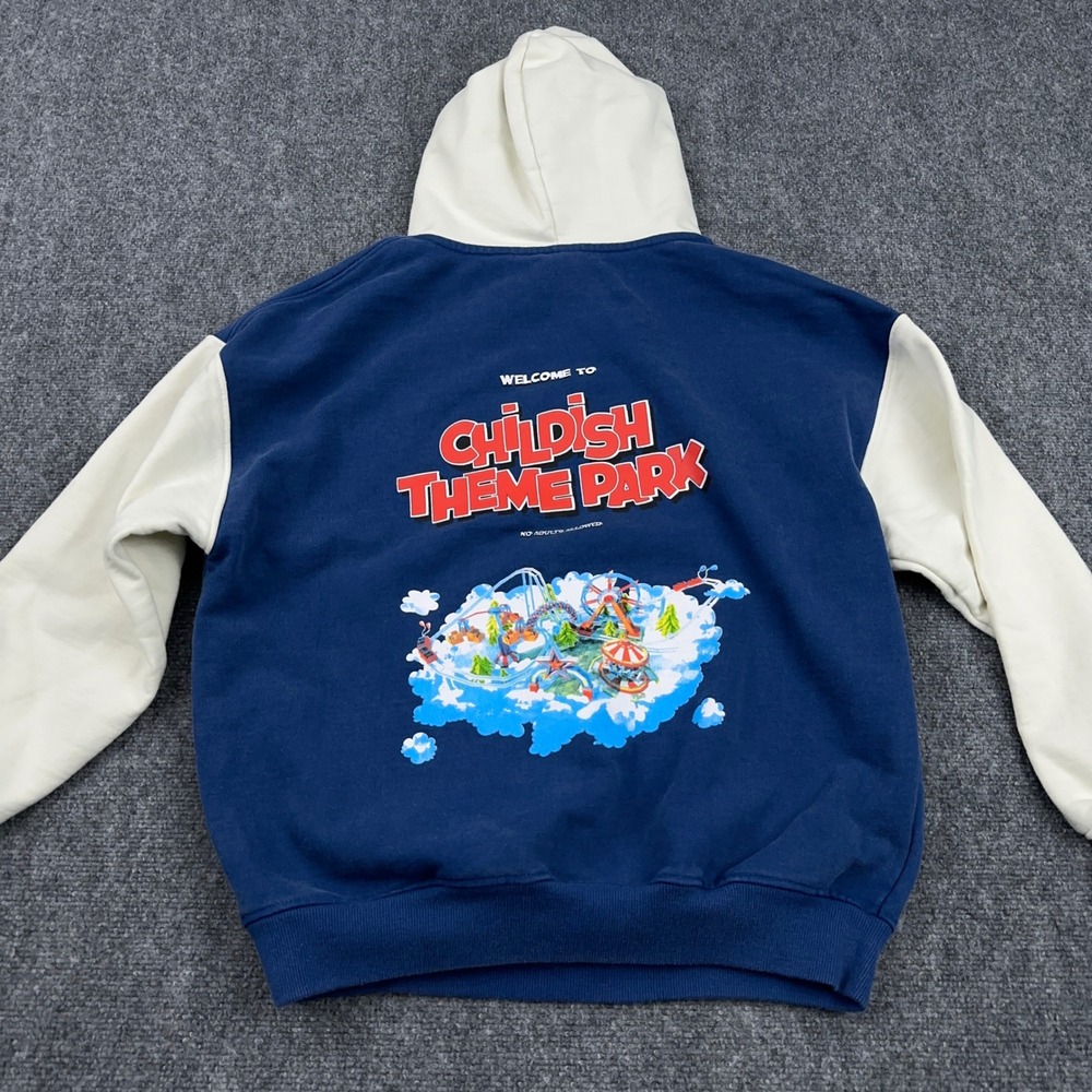 Childish Theme Park Hoodie Men's Medium Boxy Oversized Skate Heavyweight TGFBRO - Picture 2 of 11